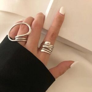 Twist Ring NWT Set of 2 Silver Rings